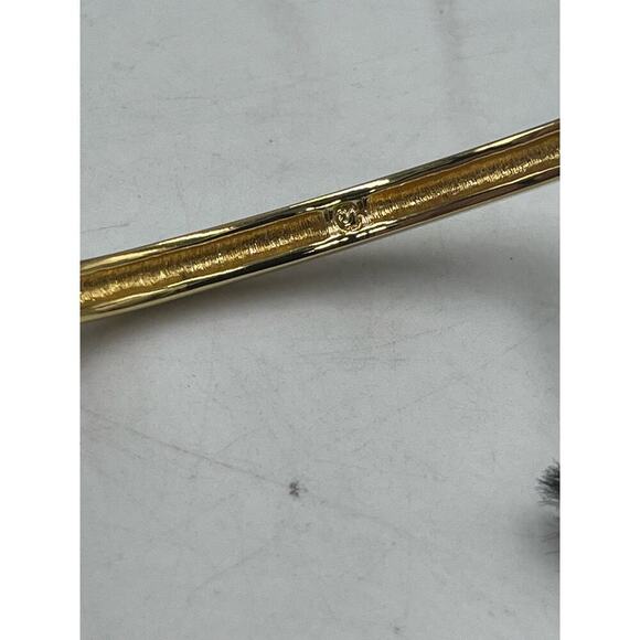 SWAROVSKI Vintage Swan Signed
Blinding Ice Crystal Hinged Bangle Gold Tone - Picture 8 of 15